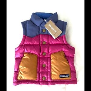 NWT Patagonia Baby Bivy Down Vest Mythic Pink 6-12M